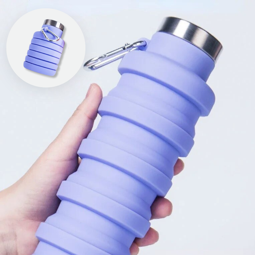 Faltbare Trinkflasche aus Silikon – flexibel, leicht und immer dabei!