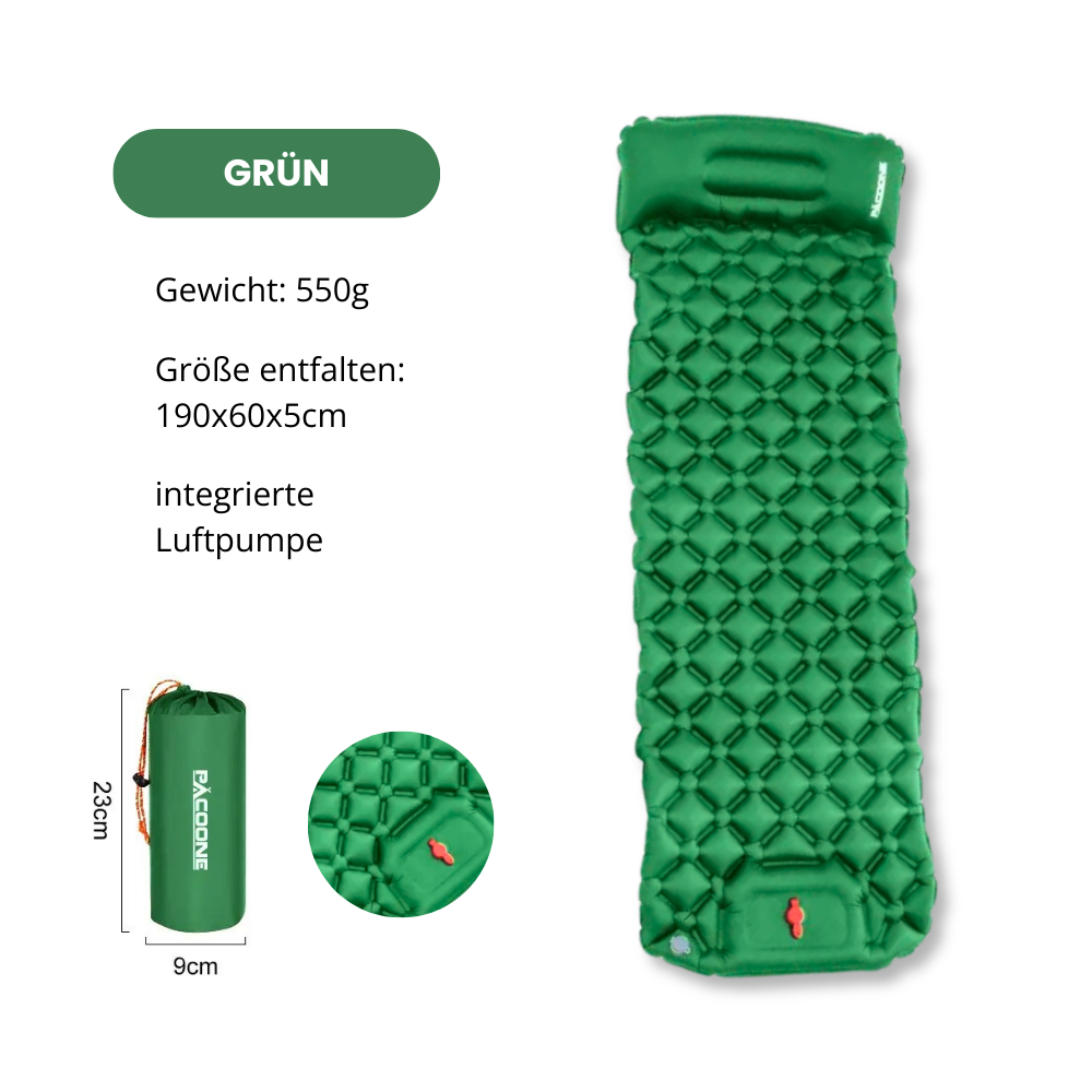 Outdoor-Schlafmatte mit integrierter Luftpumpe – Komfort in Sekundenschnelle