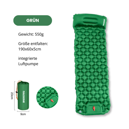 Outdoor-Schlafmatte mit integrierter Luftpumpe – Komfort in Sekundenschnelle
