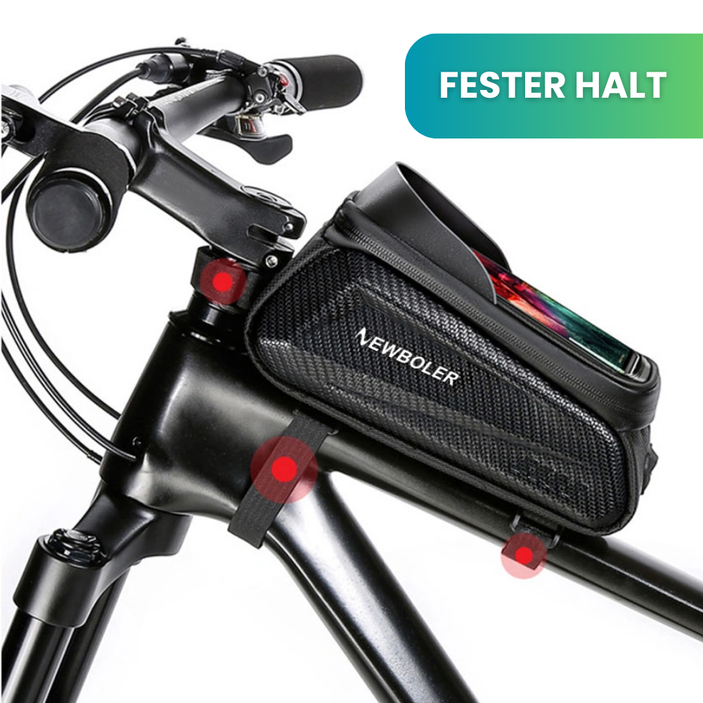2-in-1 Fahrradtasche – Stauraum und Smartphone-Bedienung in einem