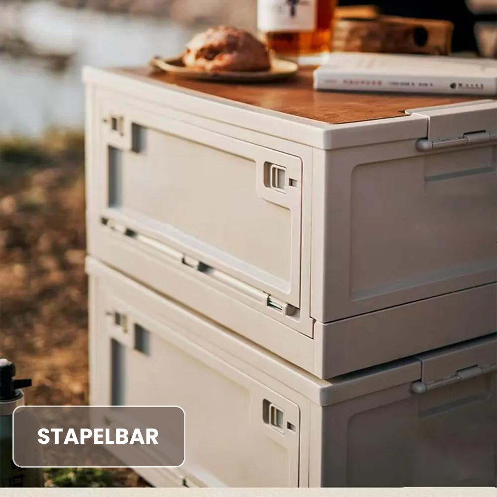 Multifunktionale Aufbewahrungsbox mit Tischfunktion – dein smarter Outdoor-Begleiter!