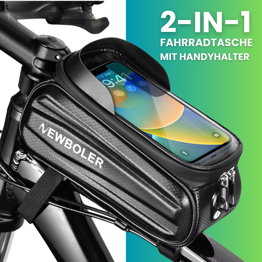 2-in-1 Fahrradtasche – Stauraum und Smartphone-Bedienung in einem