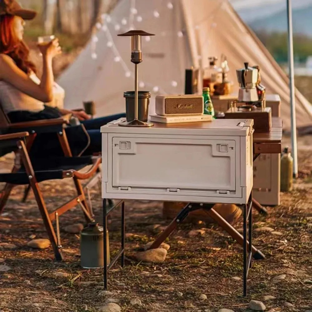 Multifunktionale Aufbewahrungsbox mit Tischfunktion – dein smarter Outdoor-Begleiter!