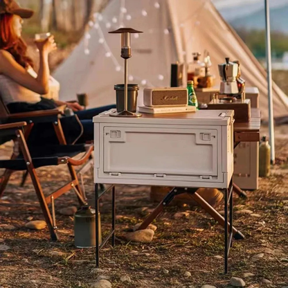 Multifunktionale Aufbewahrungsbox mit Tischfunktion – dein smarter Outdoor-Begleiter!