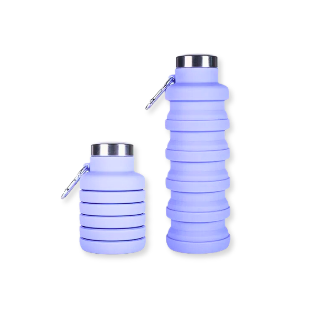 Faltbare Trinkflasche aus Silikon – flexibel, leicht und immer dabei!