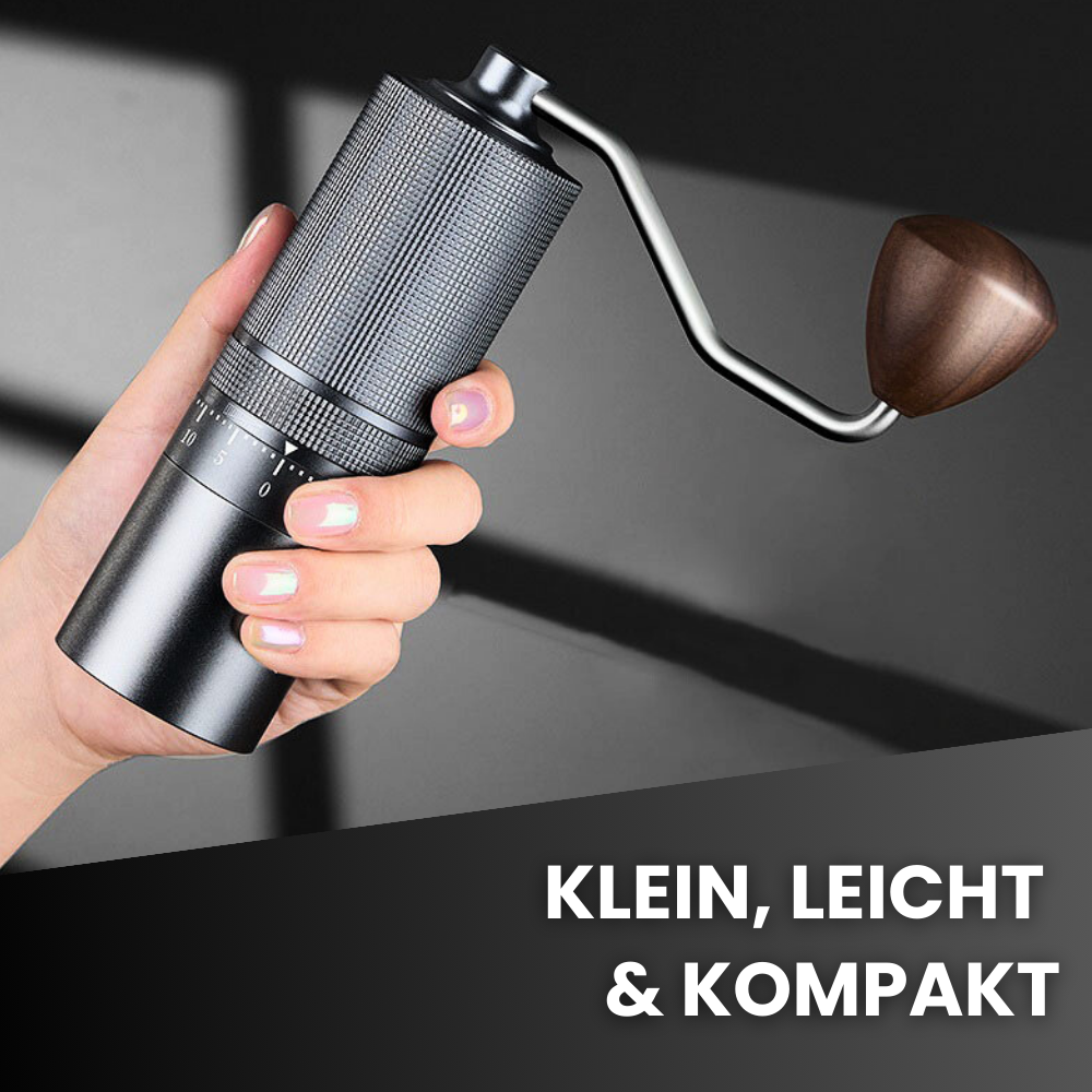 Manuelle Kaffeemühle aus Edelstahl – Echter Kaffeegenuss, immer und überall